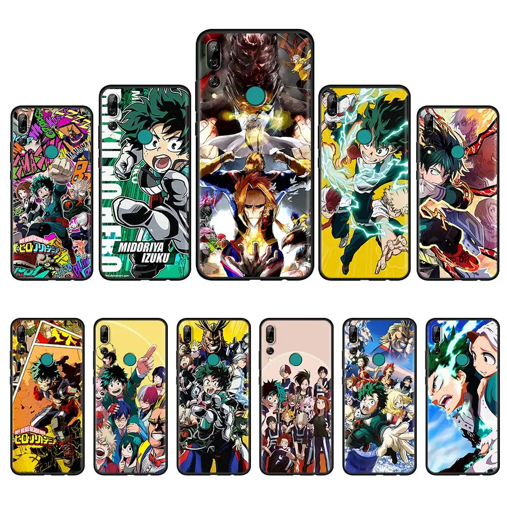 

My Hero Academia Anime Cases For Huawei Mate 40 20 Pro 10 Lite Black Cover Y6 Y7 Y9 2019 Y8s Y8p Y9a Y5p Y6p Y7a Soft Couqe Capa