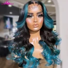 Блестящие синие парики на сетке 5 Х5 с предварительно выщипанной линией волос, бразильские волосы Remy, волнистые волосы на сетке, передний парик из человеческих волос с ребенком