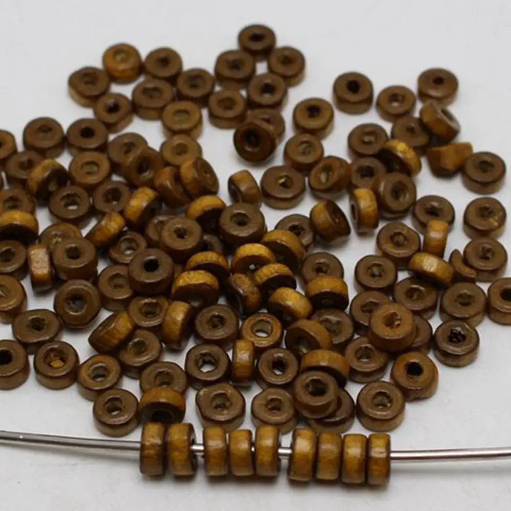 1000 кофейный цвет 6x3 мм деревянные бусины Heishi