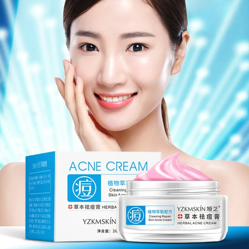 Натуральный травяной крем от акне раньше жирная кожа пятна увлажняющее лечение