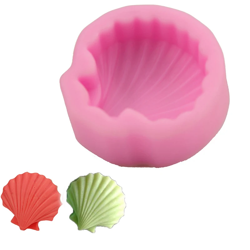 3D Shell 3D цветок розы Силиконовые формы для мыла форма для шоколада Сделай Сам ручной работы Торт Шоколадные Конфеты выпечки формы ручной работы ремесло - Цвет: 3D Shell