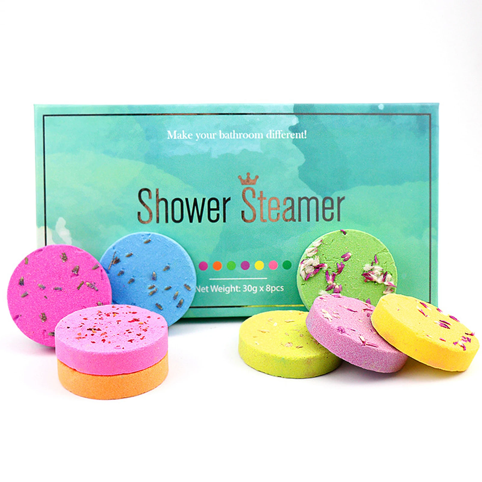 

8pcs Body Soap Aromatherapy Shower Steamers Handmade Essential Oil Soap Stress Relief Aromatic Moisturizing Exfoliating Soap