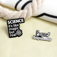 science equation letter alloy brooch bag clothes backpack lapel enamel pin badges jewelry gift for friend men women accessories