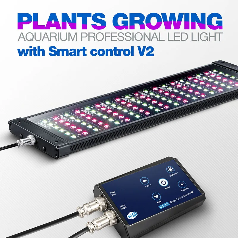 LICAH свежая вода аквариумное растение светодиодный светильник LDP-600 - Цвет: with Timer V2
