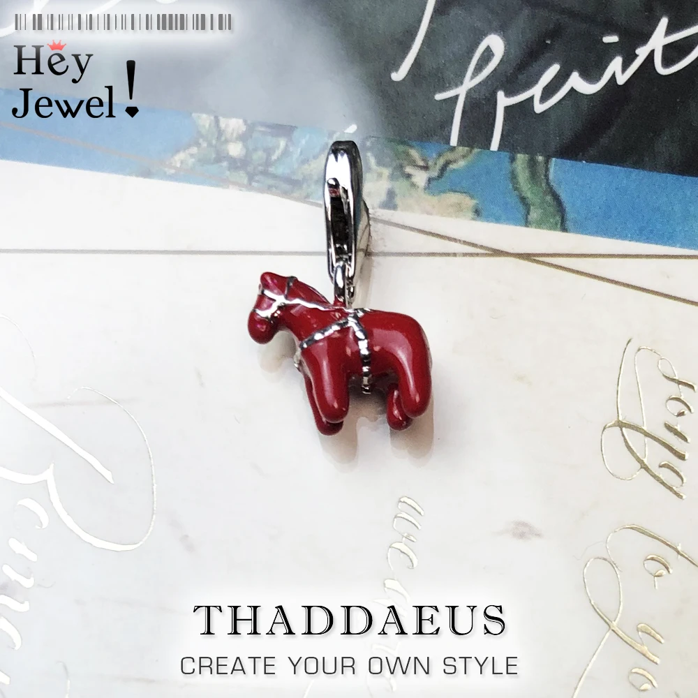 

Dalarna Horse Charm 2019 Trendy Fashion Women Men Jewelry 925 Sterling Silver Power Courage Loyalty Dignity Pendant Fit Bracelet