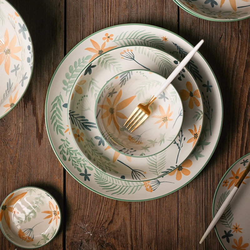 Керамическая креативная посуда в скандинавском стиле индивидуальный набор