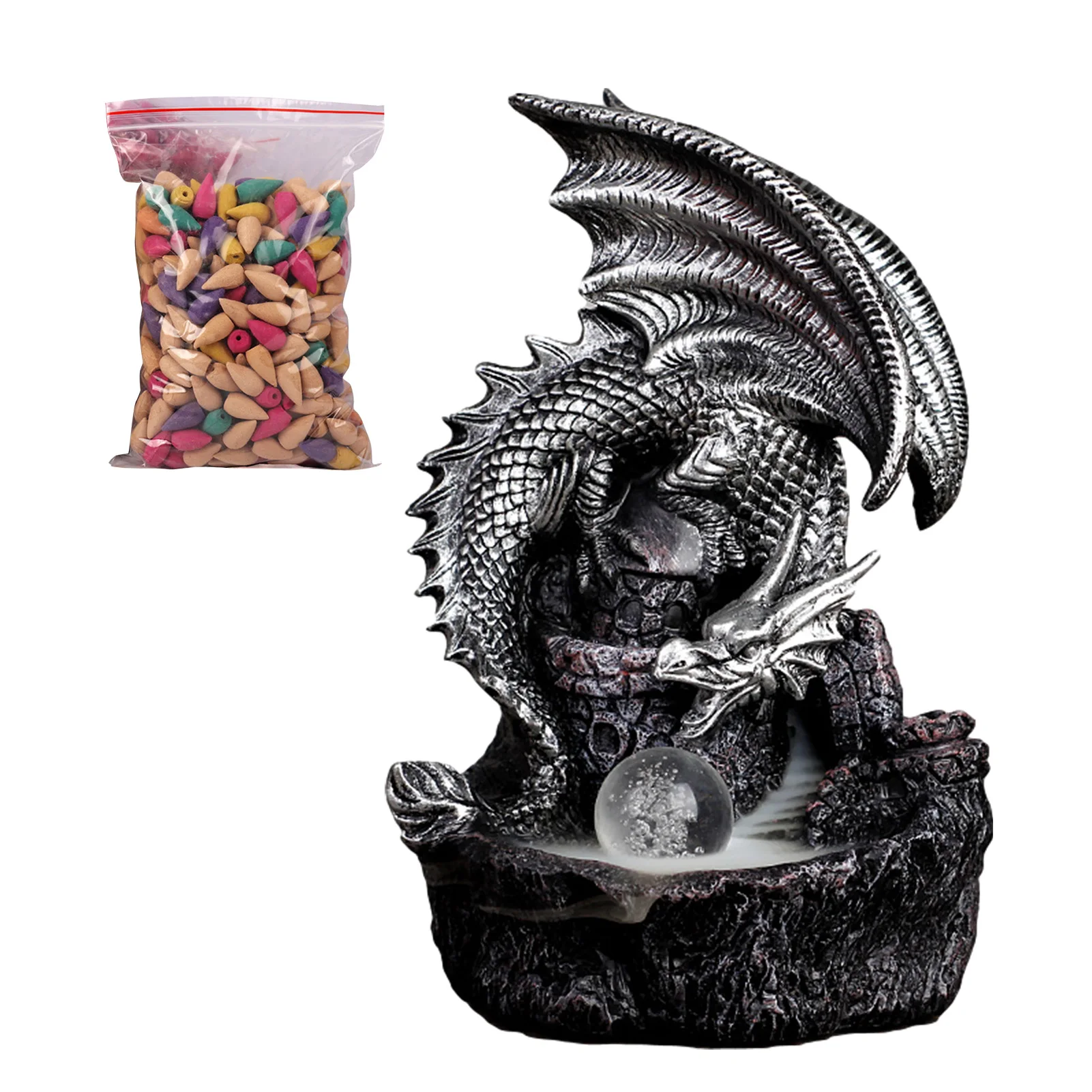 Светящаяся подставка для благовоний в виде дракона |