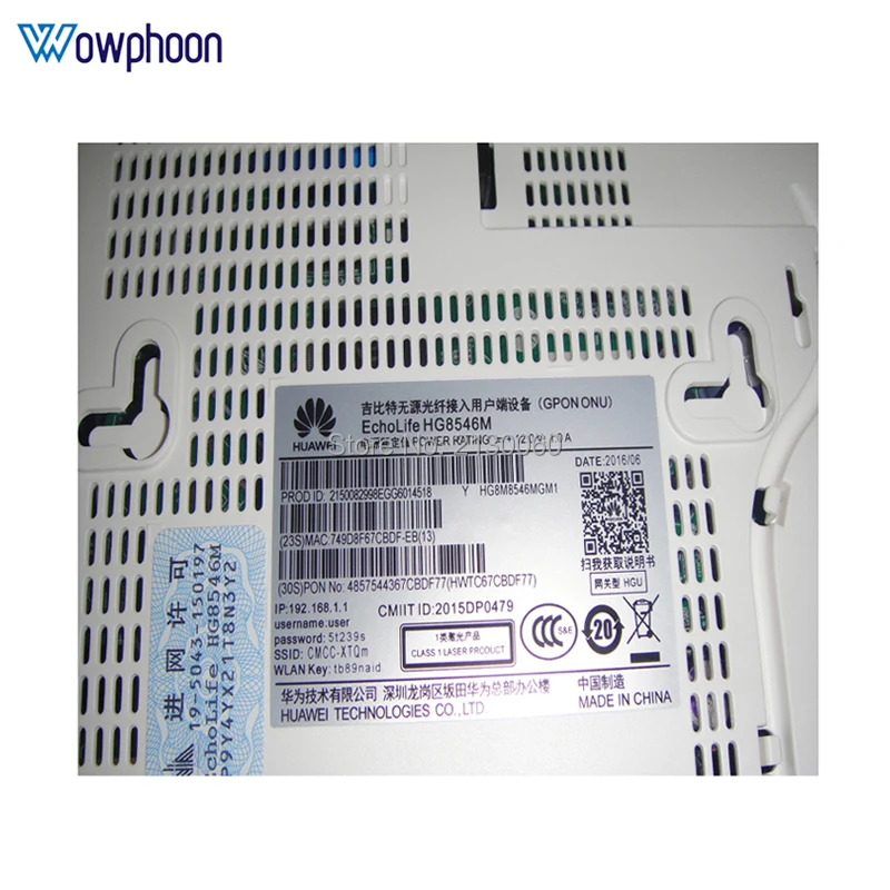 Wi Fi преобразователь Huawei HG8546M gpon lan терминал ONU 4 порта + 1 телефон беспроводная