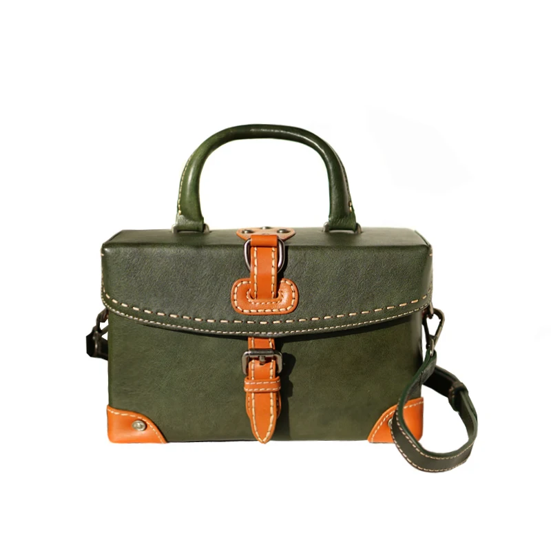 Ручная работа оригинальная натуральная воловья кожа маленькая сумка для