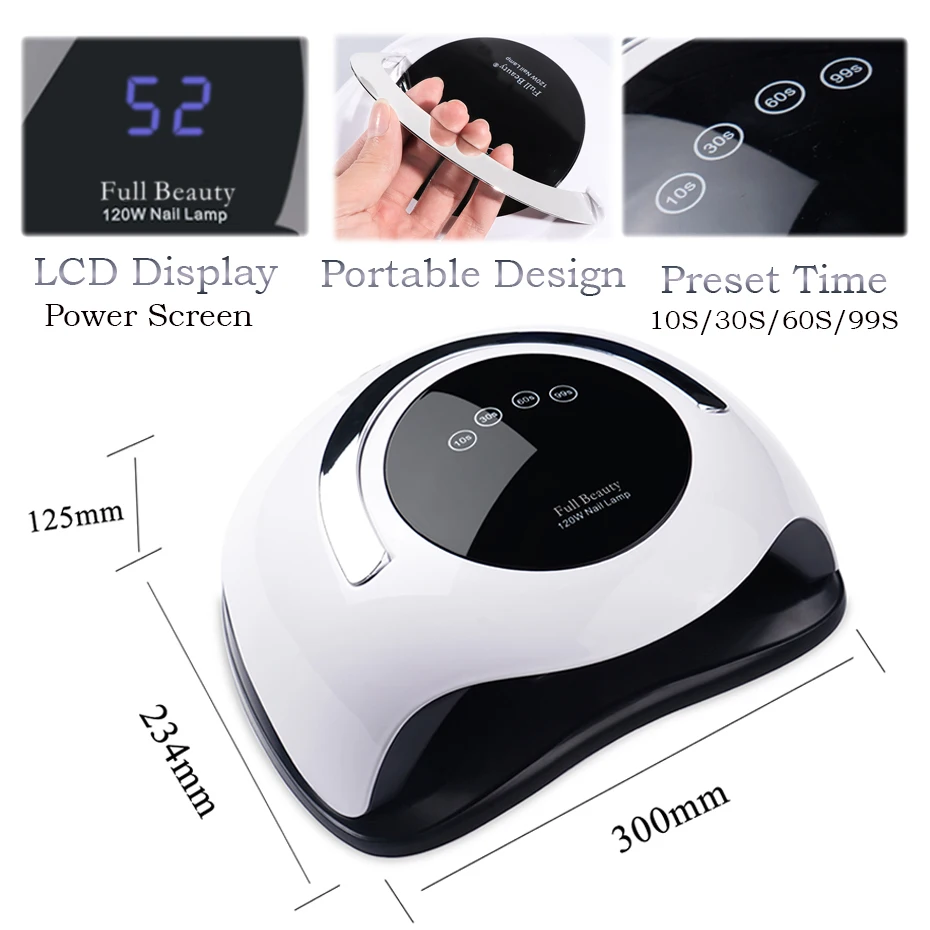 Высокая мощность УФ лампа Led Сушилка для ногтей 72 Вт сенсорный солнечный свет