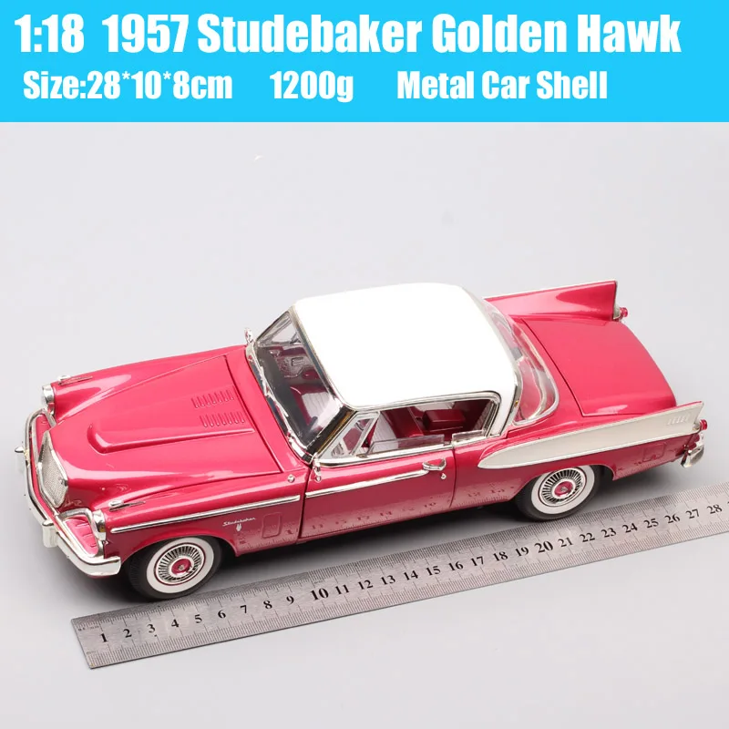 1:18 большой винтажный роскошный Studebaker Golden Hawk 1957 Diecasts &amp Toy Vehicles Модель весы