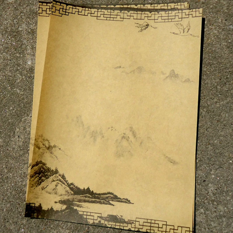 8 шт Вечерние Винтаж лотоса письмо Бумага набор канцелярских принадлежностей