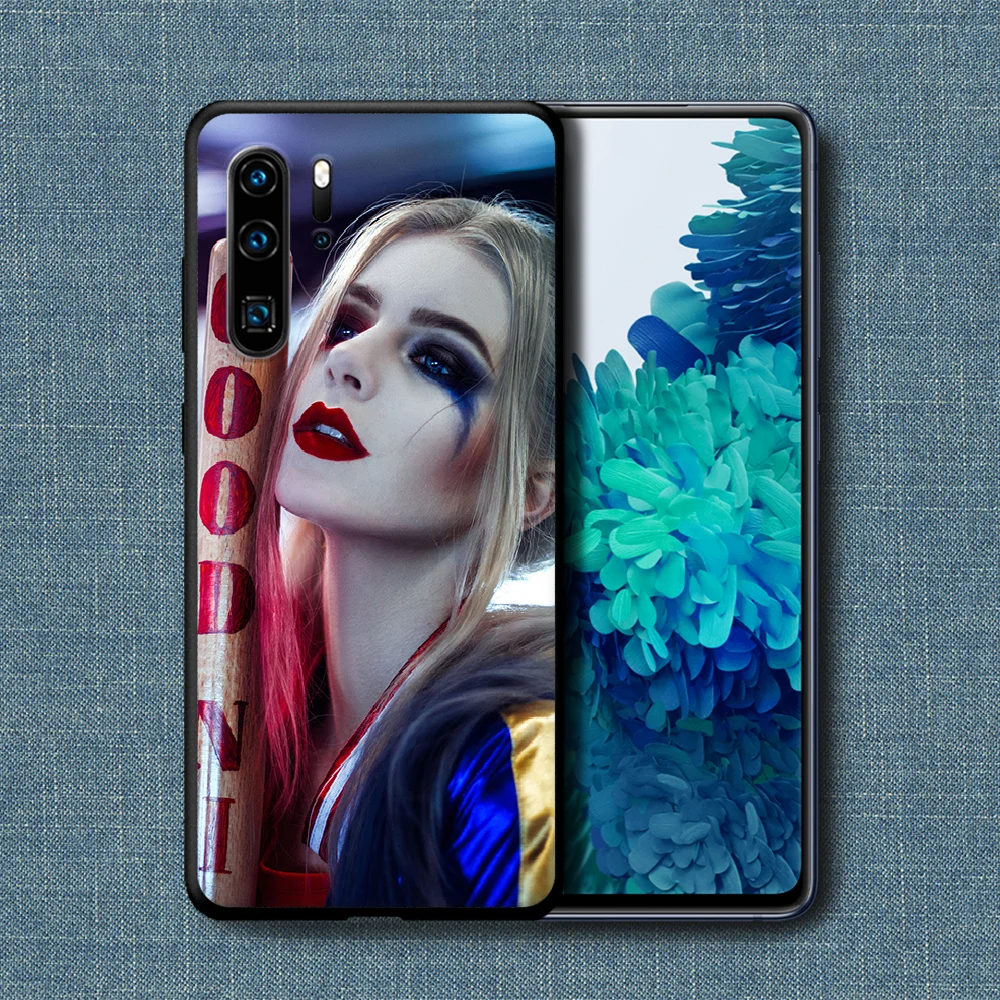 

Harleen Quinzel Joker Phone Case For Huawei P Mate Smart 10 20 30 40 Lite Z 2019 Pro black Hoesjes Soft Cover Luxury Bumper Tpu