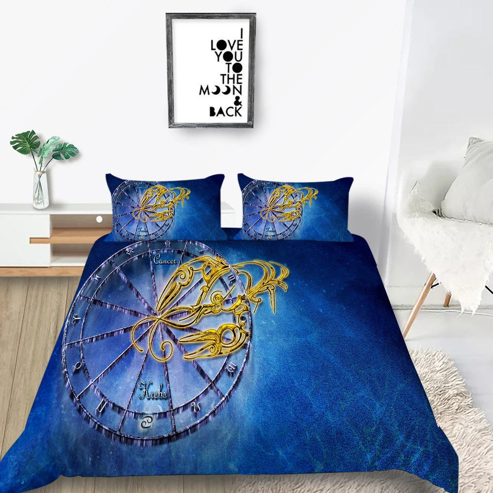 Pisces Bedding Set Constellation Creative Fashion 3D Duvet Cover Green King Queen Twin Full Single Double Unique Design Bed | Дом и сад