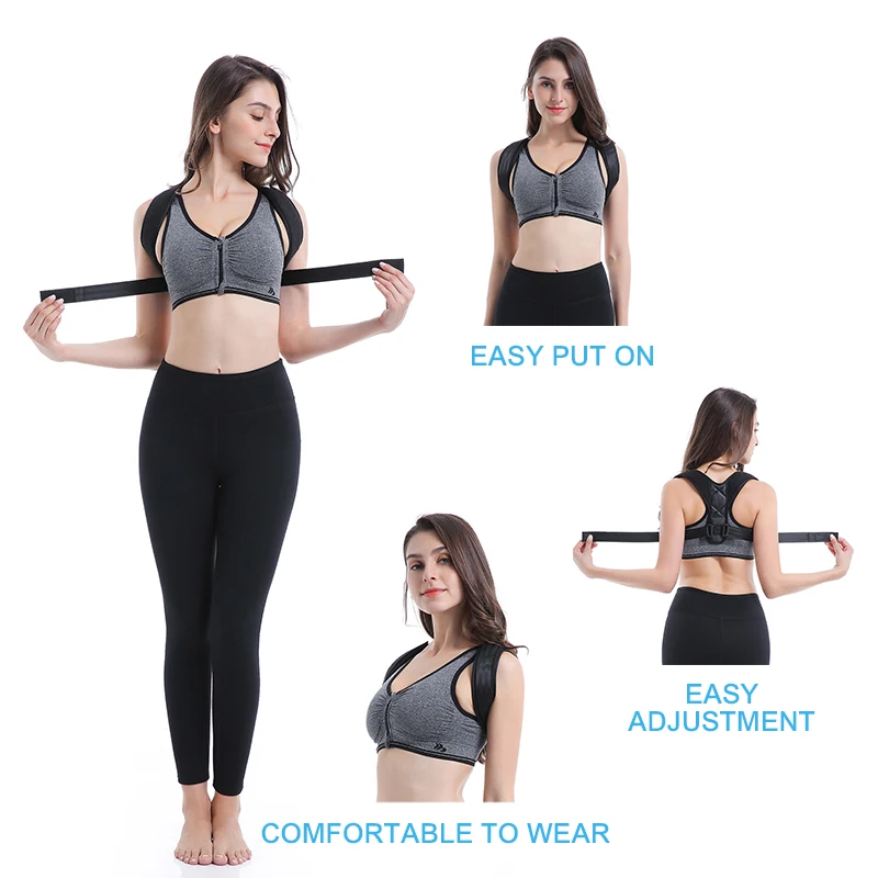 Регулируемый пояс для поддержки спины Корректор осанки ключицы позвоночника