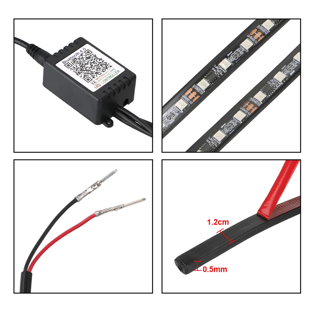 

Universal RGB Multicolor LED Strip Waterproof Car-styling APP Control Car Chassis Neon Atmosphere Light Car UnderglowLED Light