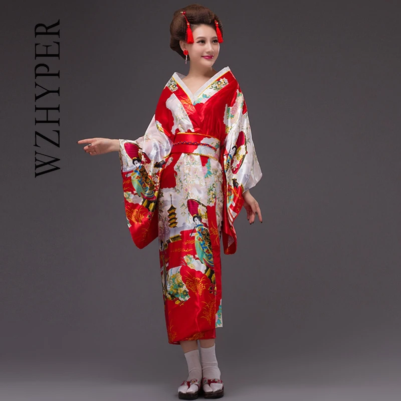 Модное женское пикантное вечернее кимоно в национальном стиле японское Косплей