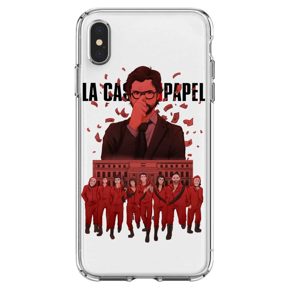 La Casa De Papel Money Heist Phone Case For iPhone XS 7 8Plus MAX XR SE 5 5S 6 6S Plus X10 Soft silicone back Cover | Мобильные