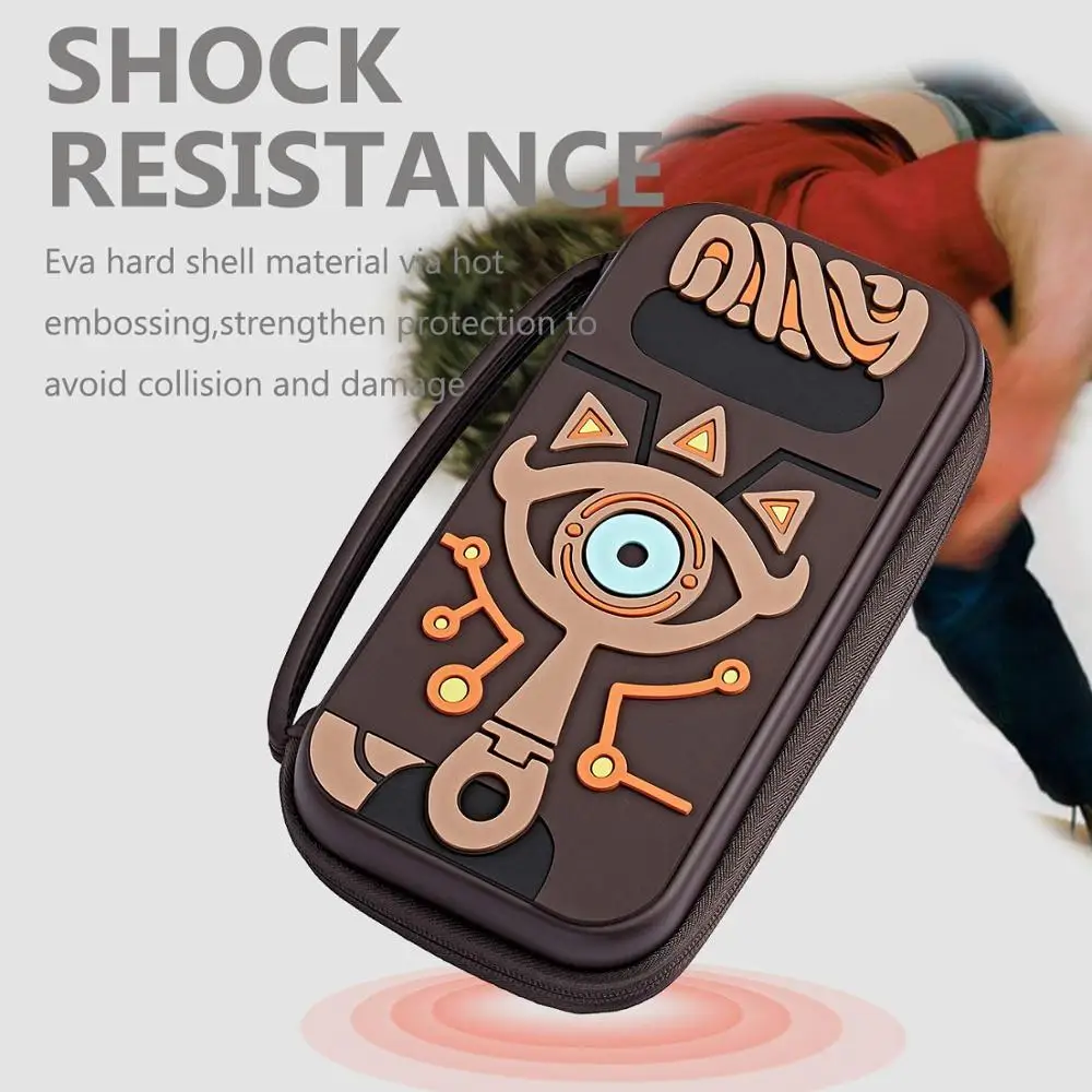 4 в 1 чехол для NintendoSwitch Sheikah Slate силиконовый рельефный с защитой экрана и 2