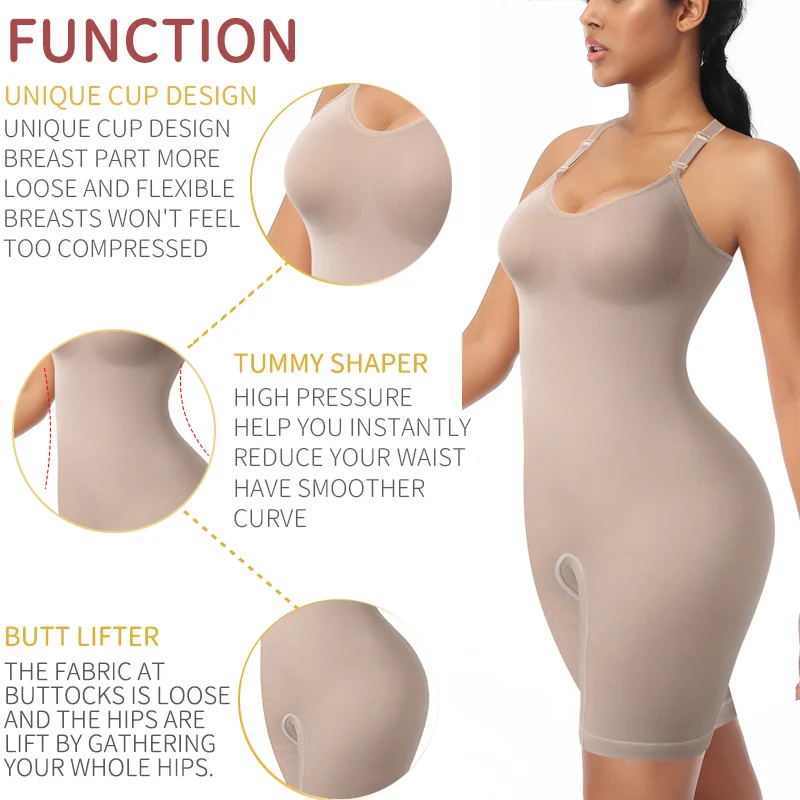 Bodysuit Shapewear Full Body Shaper Waist Trainer Women Abdomen Shapers Slimming Sheath Seamless Corset Slim Tops Thign Slimmer | Женская