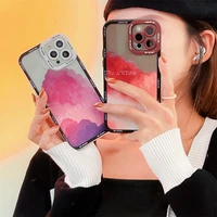 ins wind graffiti burning clouds phone case for iphone13 pro promax ladies high end fashion case shockproof anti fall cover