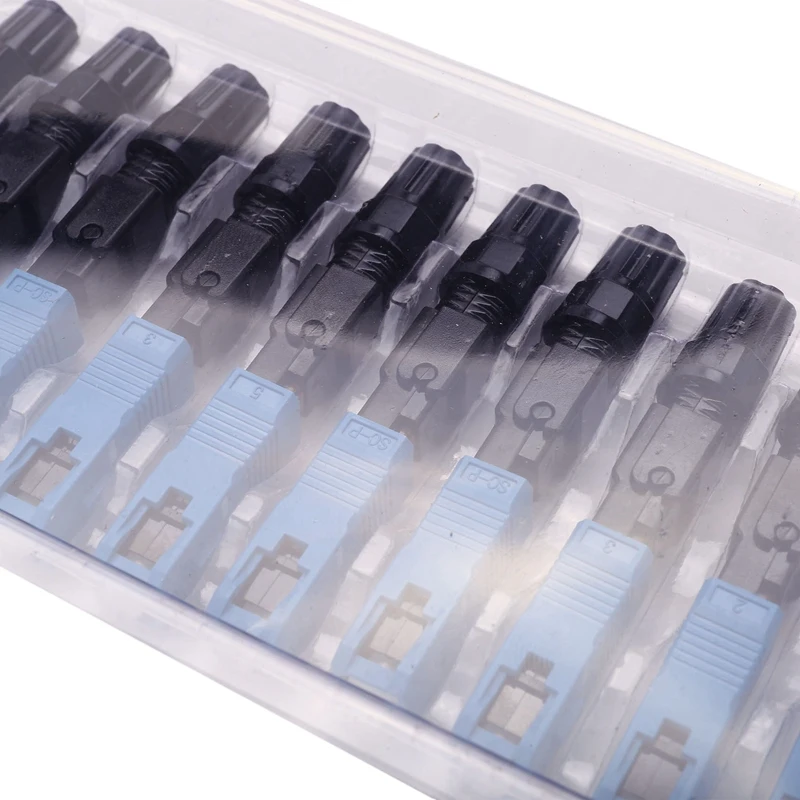 

300 PCS Embedded SC UPC Fiber Optic Fast Connector FTTH Single-Mode Fiber Optic SC Quick Connector SC Adapter Field Assembly