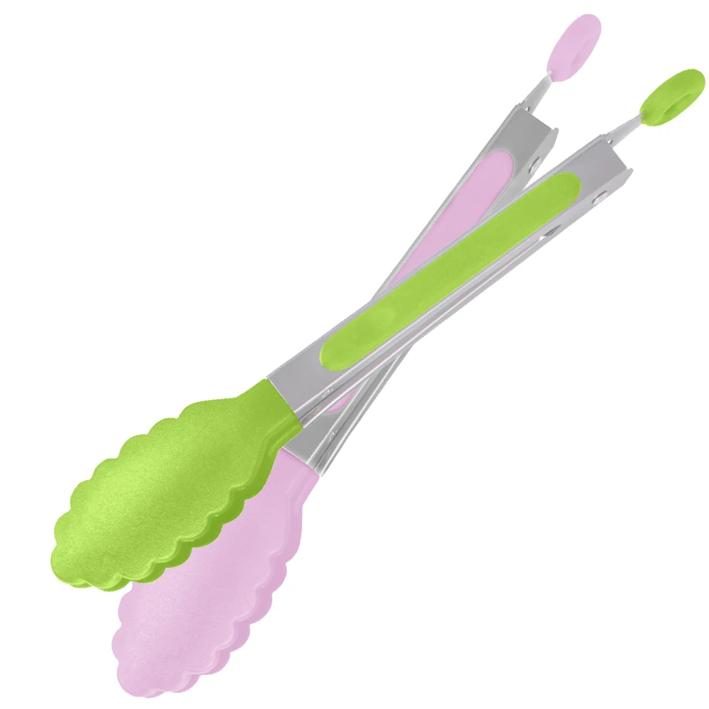 XYj кухонные щипцы с силиконовыми наконечниками Премиум фиксирующие