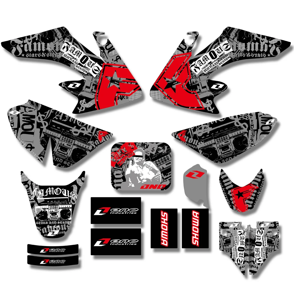 012 для Honda CRF50F CRF 50 50F Наклейка Команда Графика фон грязь питбайк наклейки 2004-2009 2010