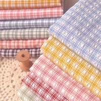 new plaid anti wrinkle polyester cloth for dress top clothing picnic mat handmade diy fabric tablecloth twill