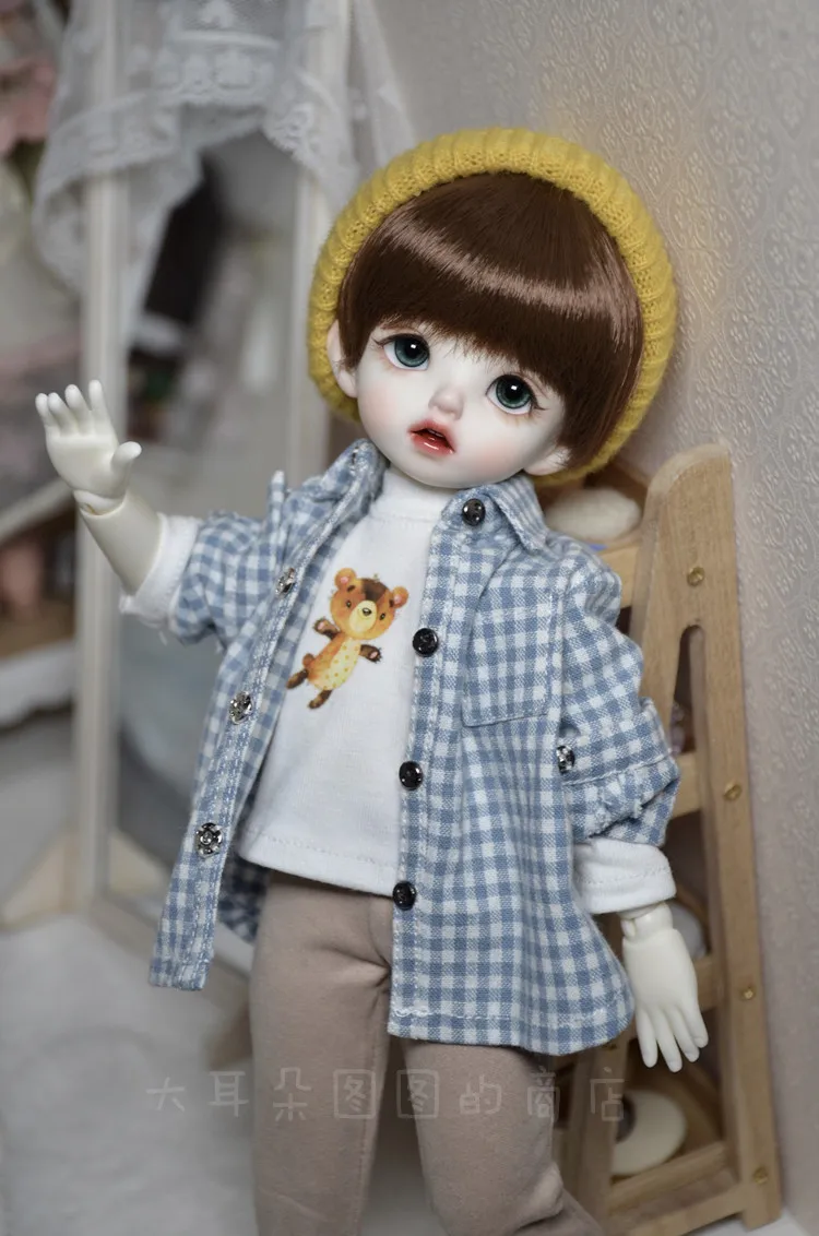1/6 BJD одежда аксессуары рубашка+ брюки+ шляпа+ футболка набор кукольные наряды для BJD/SD yosd, не включены кукла, обувь, парик и другие E2580