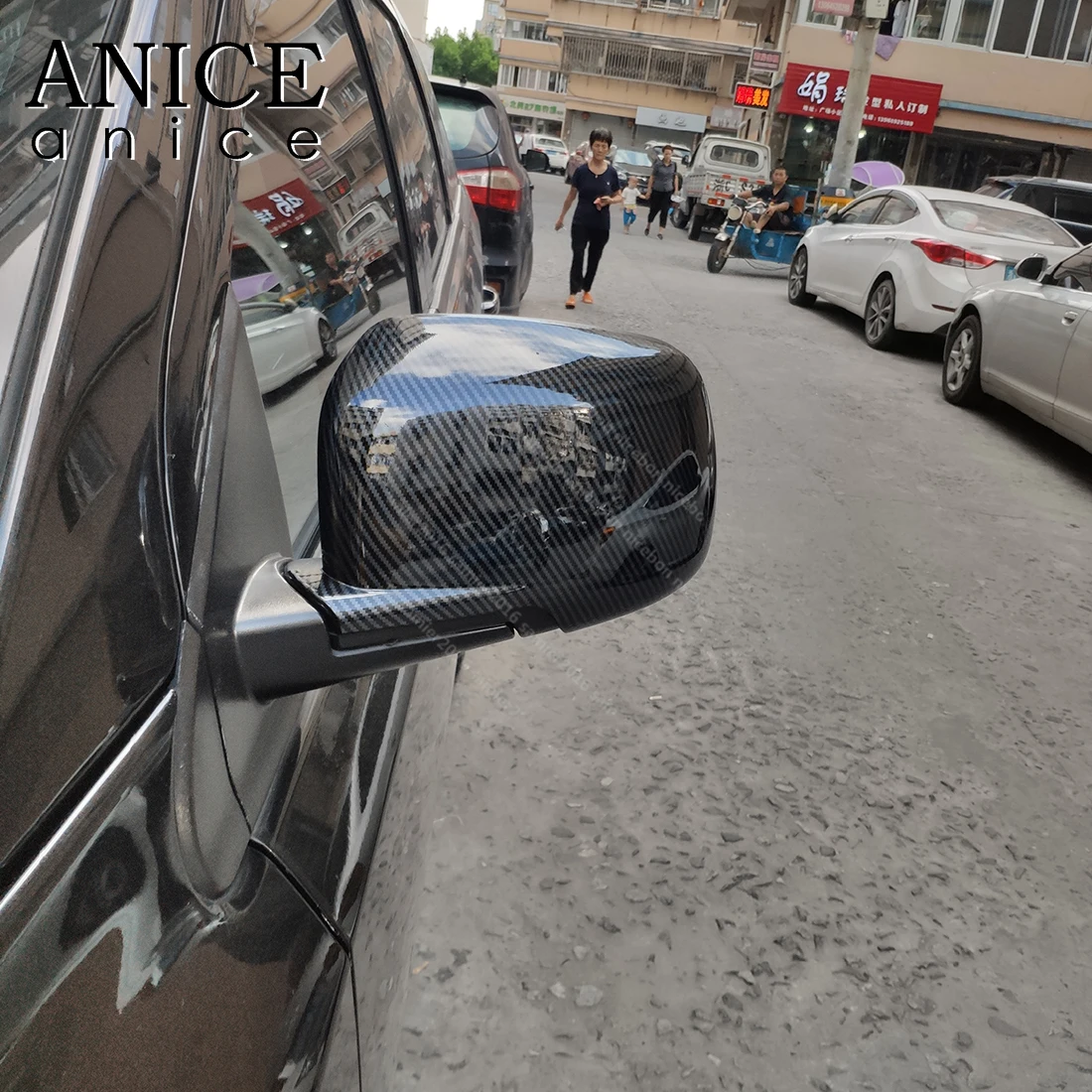 

2pc Carbon Fiber Color Rear View Side Mirror Cover Trim Fit for Dodge Journey JCUV 2013 2014 2015 2016 2017 2018 2019 2020