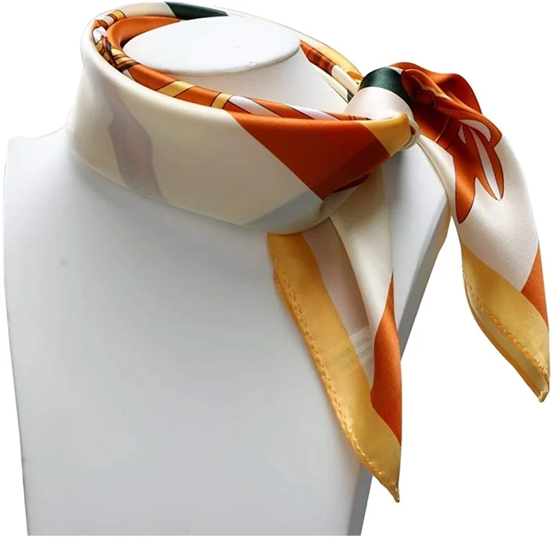 

Horse 100% Silk Scarf for Women Fashion Bandana Neckerchief 21"x21"