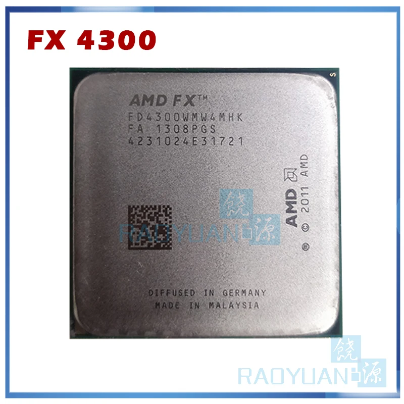 

Четырехъядерный процессор AMD FX Series FX4300 3,8 ГГц, процессор FX 4300 FD4300WMW4MHK 95 Вт, разъем AM3 +