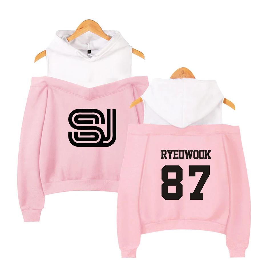 Женская эксклюзивная толстовка с открытыми плечами в стиле K-POP | Толстовки и