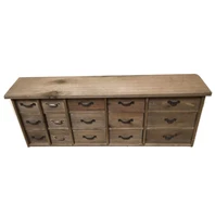 desktop organization handmade wood many small drawers cabinet
