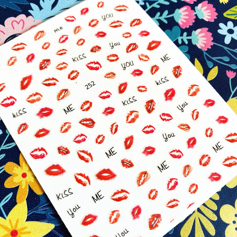 

Newest KISS 3d nail art sticker nail decal stamping export japan designs rhinestones decorations