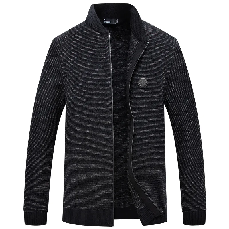 

Men's new warm knitted cardigan in autumn and winter, fat and fat, oversize, fashionable and loose turtleneck sweater, jacket