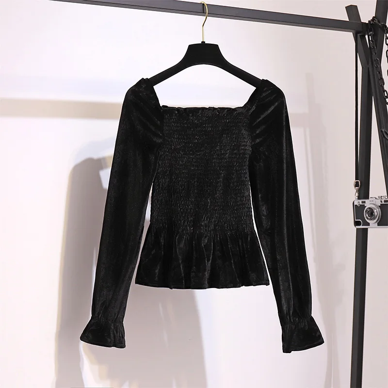 4XL Толстая сестра Осенняя Новая женская модная винтажная бархатная куртка с