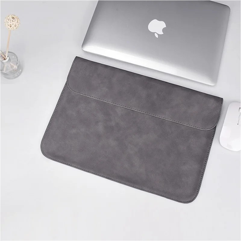 sheep leather laptop sleeve bag 13 3 14 1 15 4 inch waterproof notebook case sleeve for apple macbook huawei pro xiaomi free global shipping