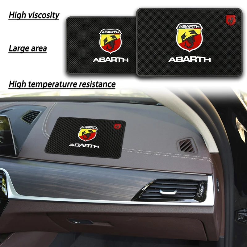 

Car Logo Anti Slip Mat Phone Holder Non-Slip Mat non slip Pad For FIAT ABARTH 500 500L 124 Spider Coupe Panda Doblo Qubo Tipo