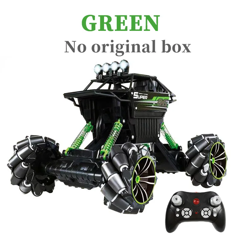 Green 1:12 2,4G RC автомобиль с колесом Mecanum высокая скорость 4WD Дрифт Альпинизм дистанционное управление трюк автомобиль деформации внедорожный автомобиль игрушка - Цвет: Green