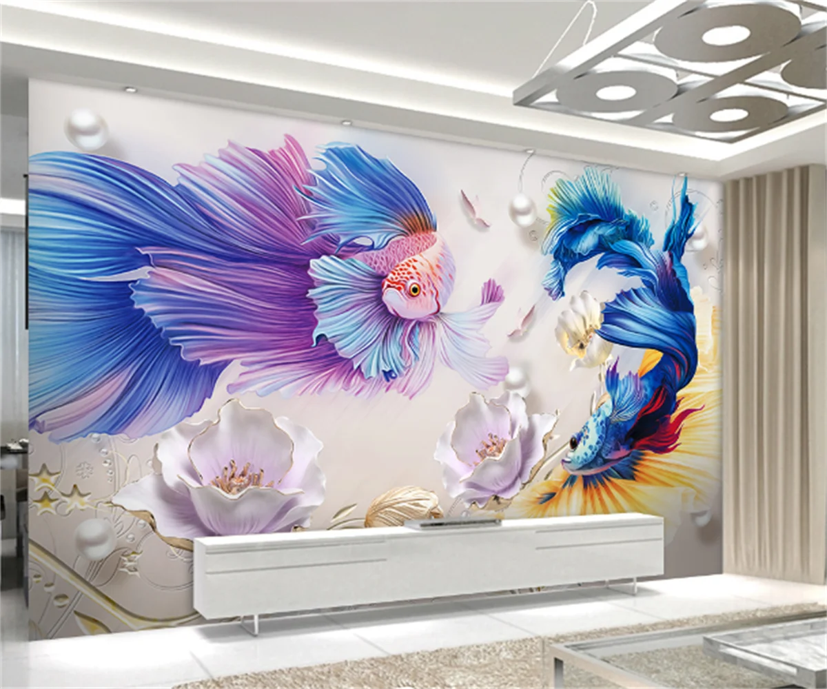 Настенные 3D-обои любого размера для гостиничного инструмента трехмерные обои с