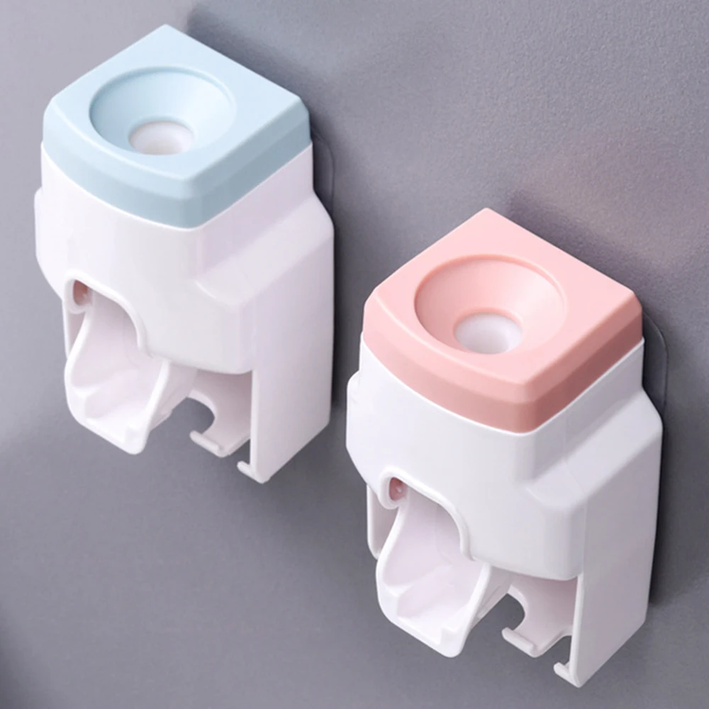 Automatic Toothpaste Dispenser Set with Wall Mounted Kids Hands Free Squeezer for bathroom | Дом и сад