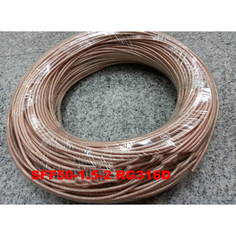 Коаксиальный кабель с двойной защитой 10 м/20 м серебристый PTFE RG316D RF 50 1 5