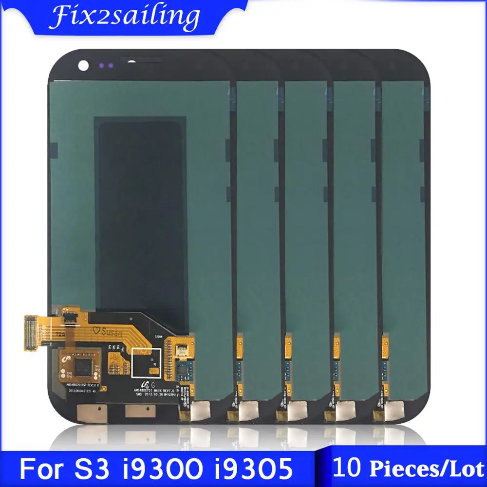 10 шт./лот Super AMOLED LCD для Samsung Galaxy S III S3 i9300 i9300i i9301 i9301i i9305 ЖК дисплей сенсорный экран
