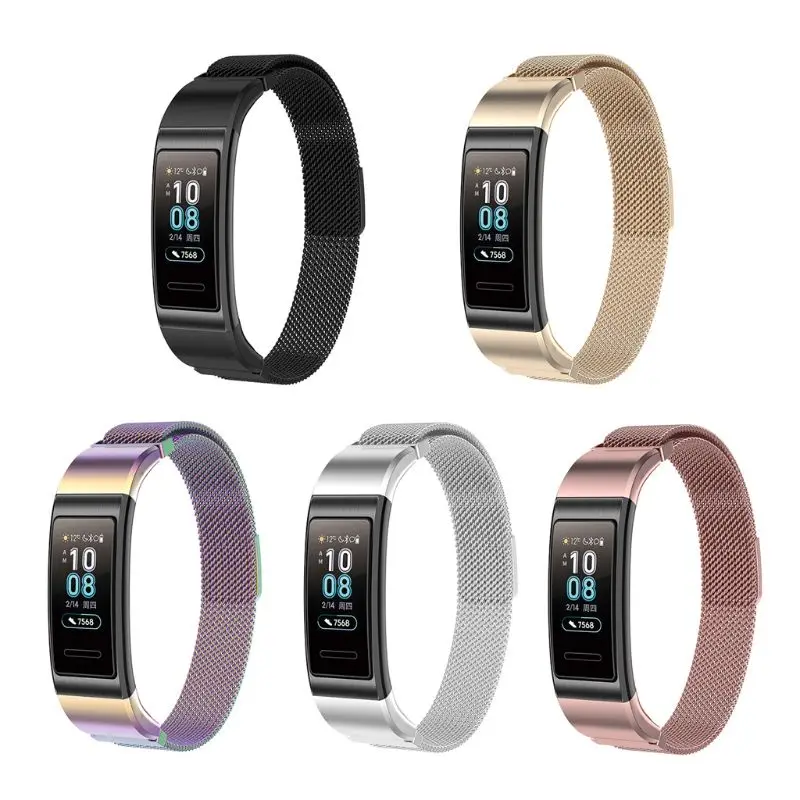 Магнитный сменный ремешок для часов из нержавеющей стали для huawei Band 3/Band3 Pro TER-B09 TER-B29 браслет