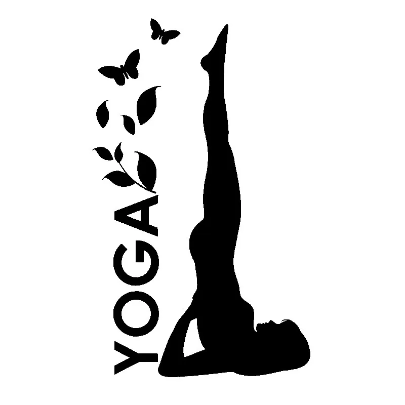 

Car Decal Yoga Pose Woman Butterfly Meditation PVC Waterproof and Sun Protection Car Sticker Black/silver 10.7cm * 17.5cm