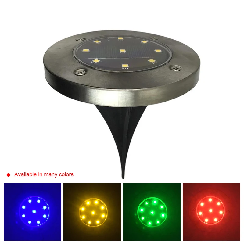 9 светодиодный солнечный светильник для дома и сада наземный на солнечной