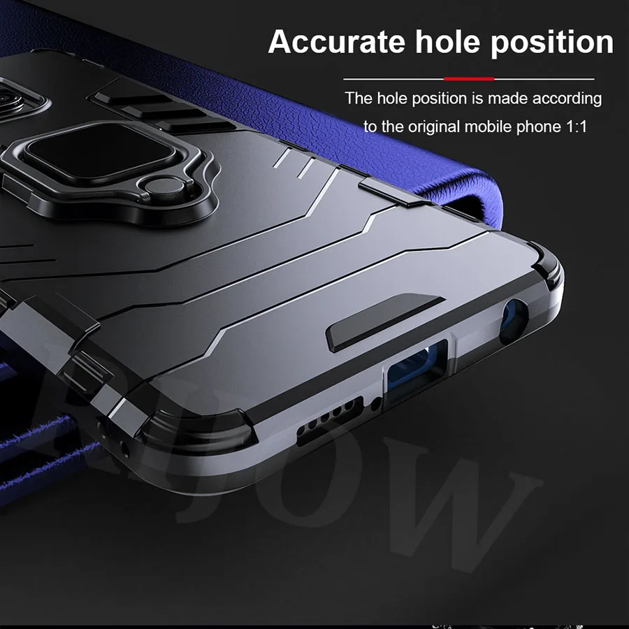 Противоударный чехол для Xiaomi Redmi Note 9s держателе подставке автомобиля кольцо