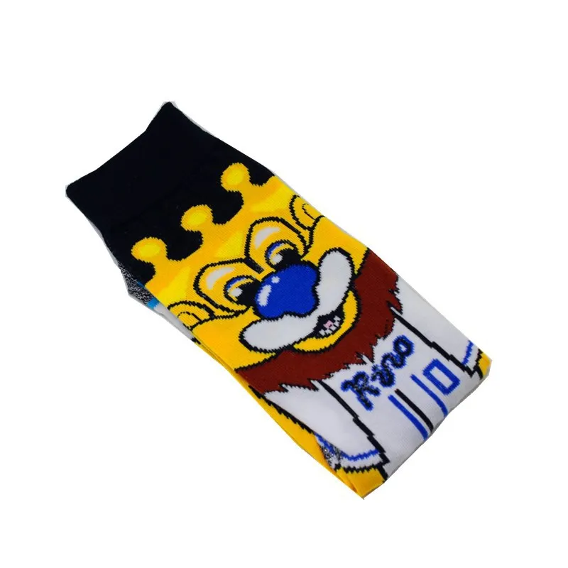 Cartoon pattern print socks cute fun men cotton lovers sock soft comfort breathable autumn winter sporting casual anime harajuku